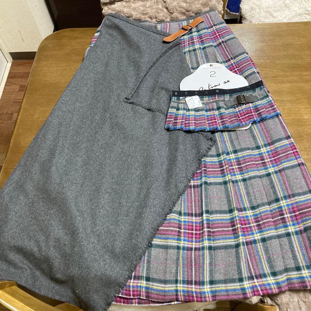 アズノウアズデワンクラッシックプリーツスカートペア　ASタータン