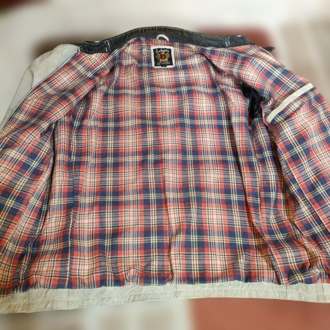 現行タグモデル　ダメージ加工　Schott 立襟 シングルライダース　上野商会