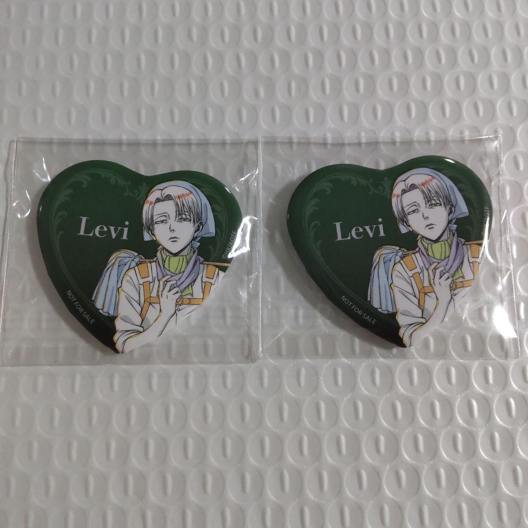 進撃の巨人 ハート型缶バッジ リヴァイ ２個 TSUTAYA 特典