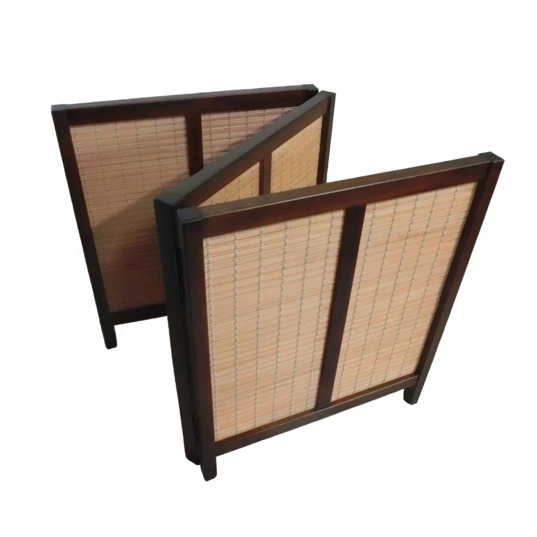 ミニ パーテーション 木簾 3連 スクリーン 衝立 W105H42
