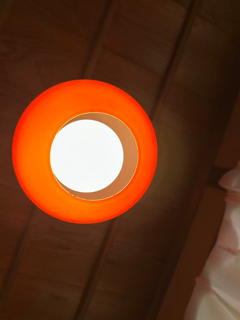 昭和レトロ　ペンダントライト　オレンジ　当時物　レトロ照明　極美品　レトロ