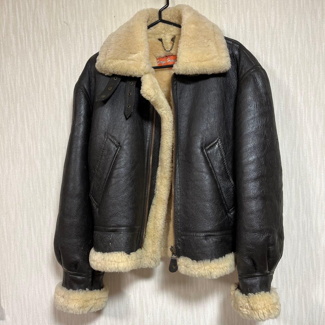 シープスキン　Ｂ３ライダースジャケット　M