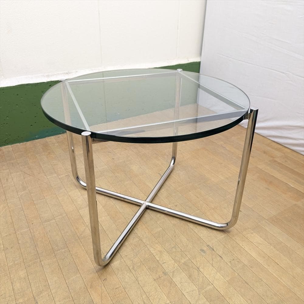 美品　デザイナーズ　カフェテーブル　ガラステーブル　サイドテーブル　リプロダクト