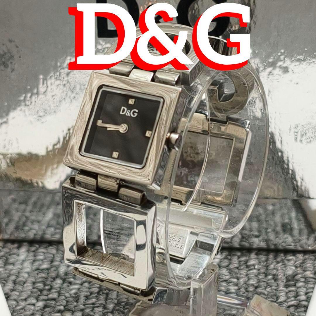 ♥️ 動作品 D&G スクエアフェイス 腕時計