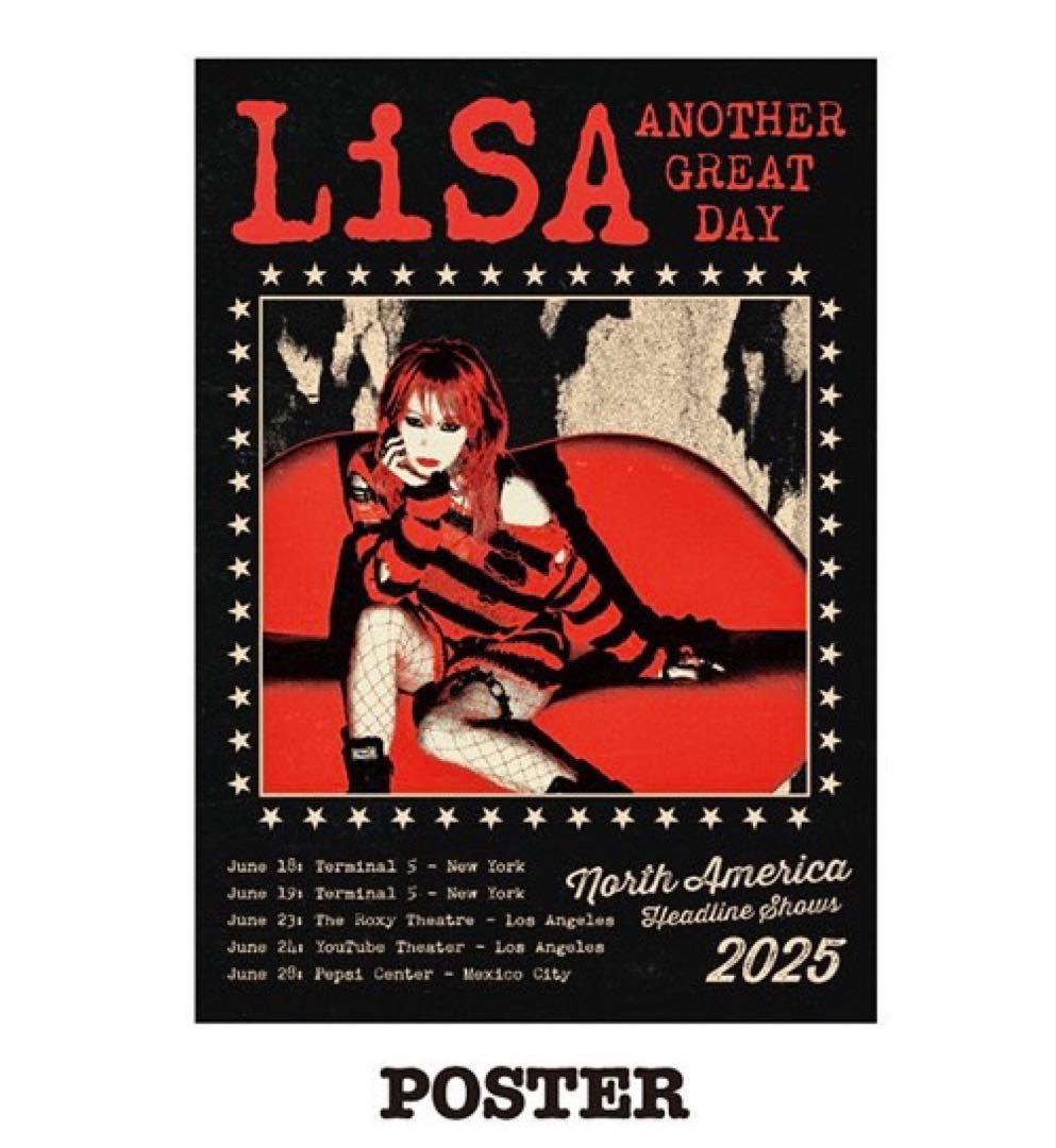 め*認様 LiSA ANOTHER GREAT DAY アメリカツアー ポスター
