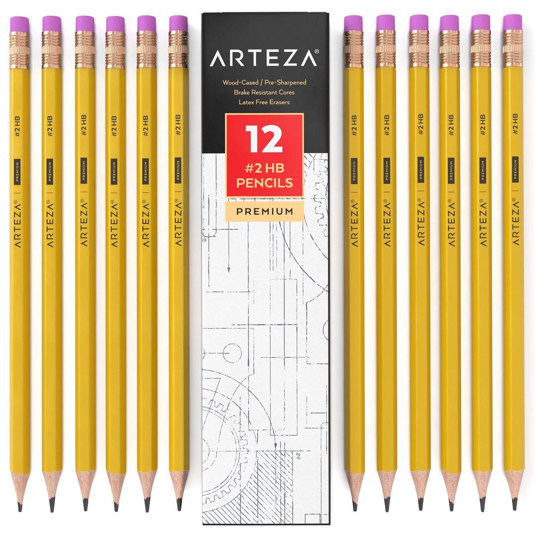 ☘️大容量☘️【72本】デッサンのゴム製HB2 Artezaの鉛筆