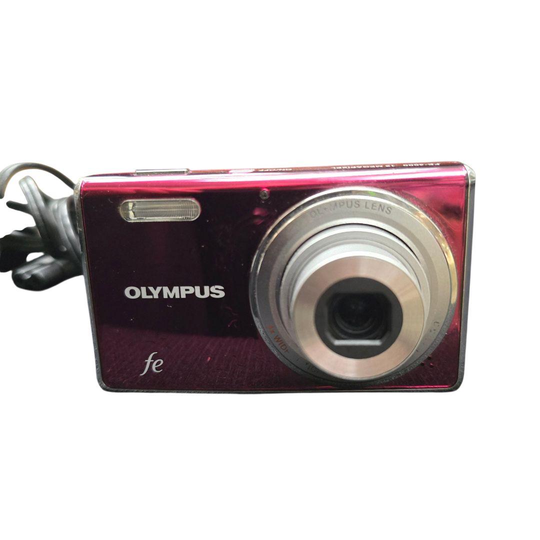 動作OK　OLYMPUS オリンパス fe FE-4000 レトロコンデジピンク