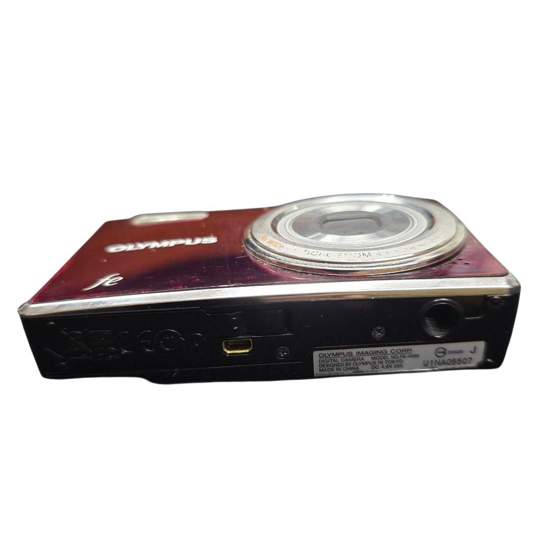 動作OK　OLYMPUS オリンパス fe FE-4000 レトロコンデジピンク