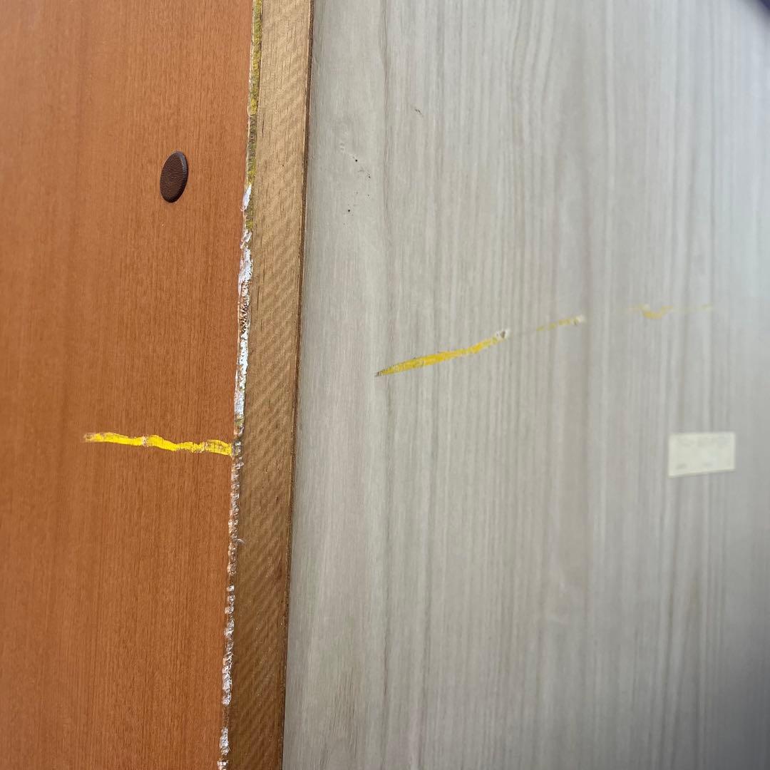 引き取り限定✨大型ワードローブ 鏡付き 6段チェスト ナチュラル木目 洋服タンス