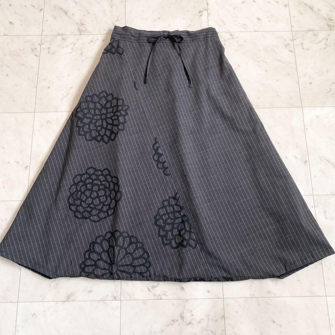 美品✨sou•sou(ソウソウ) 富士　京都　ストライプ　花柄　サルエルパンツM