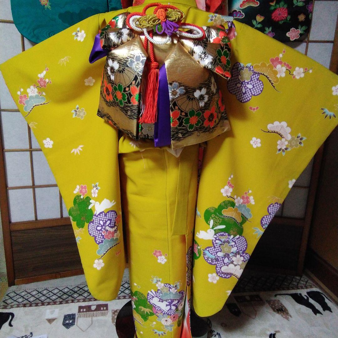 ちばです。7歳向け・化繊・お着物のセット