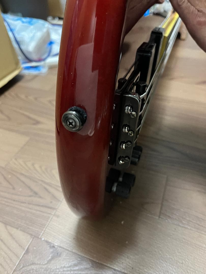 SCHECTER EXTREME-4 ベース アクティブPU シースルーレッド