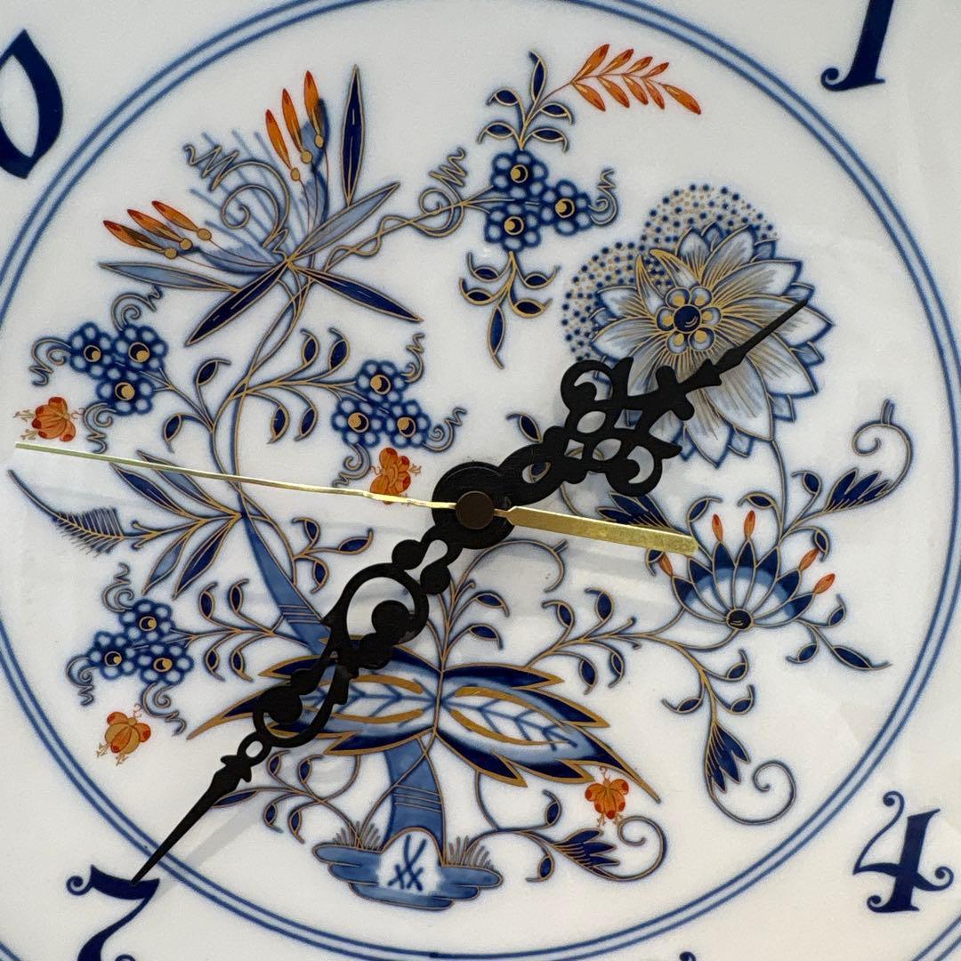 美品！☆マイセン☆ ブルーオニオン 朱金 カラーオニオン 壁掛け時計