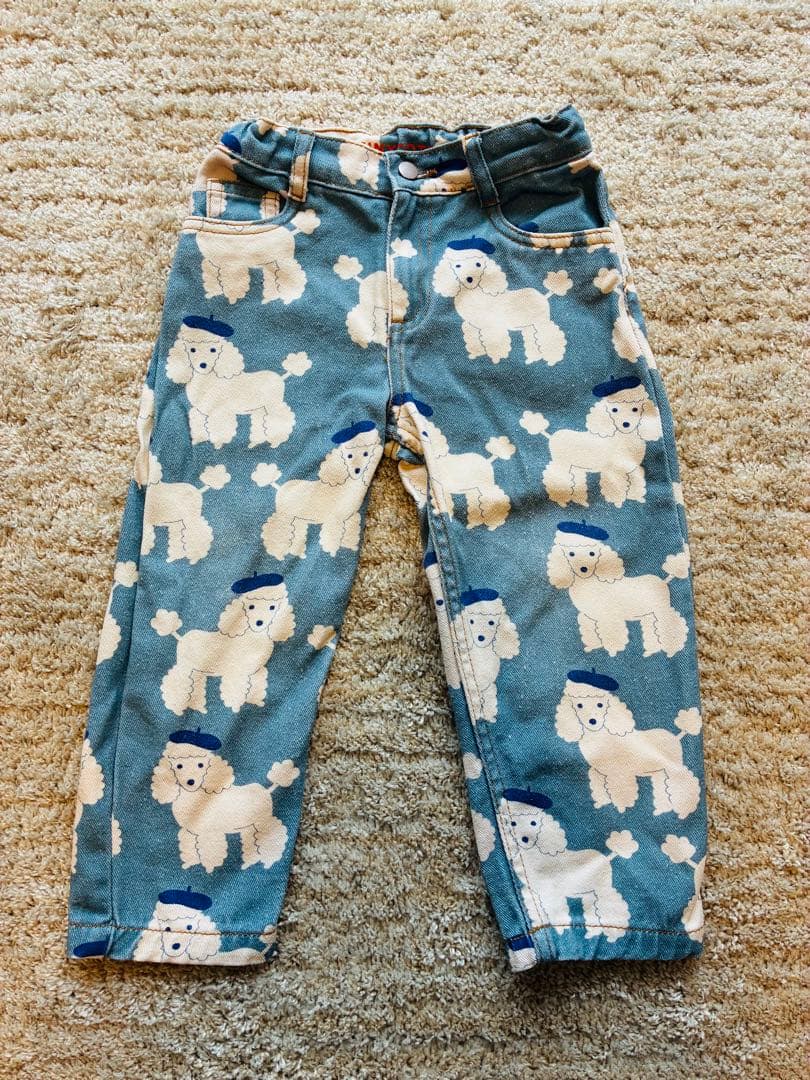 tiny cottons プードル柄デニム　4Y