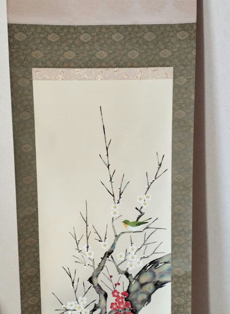 梅に鶯 掛け軸