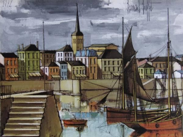 ベルナール・ビュッフェ「Les Sables d'Olonne,le port」