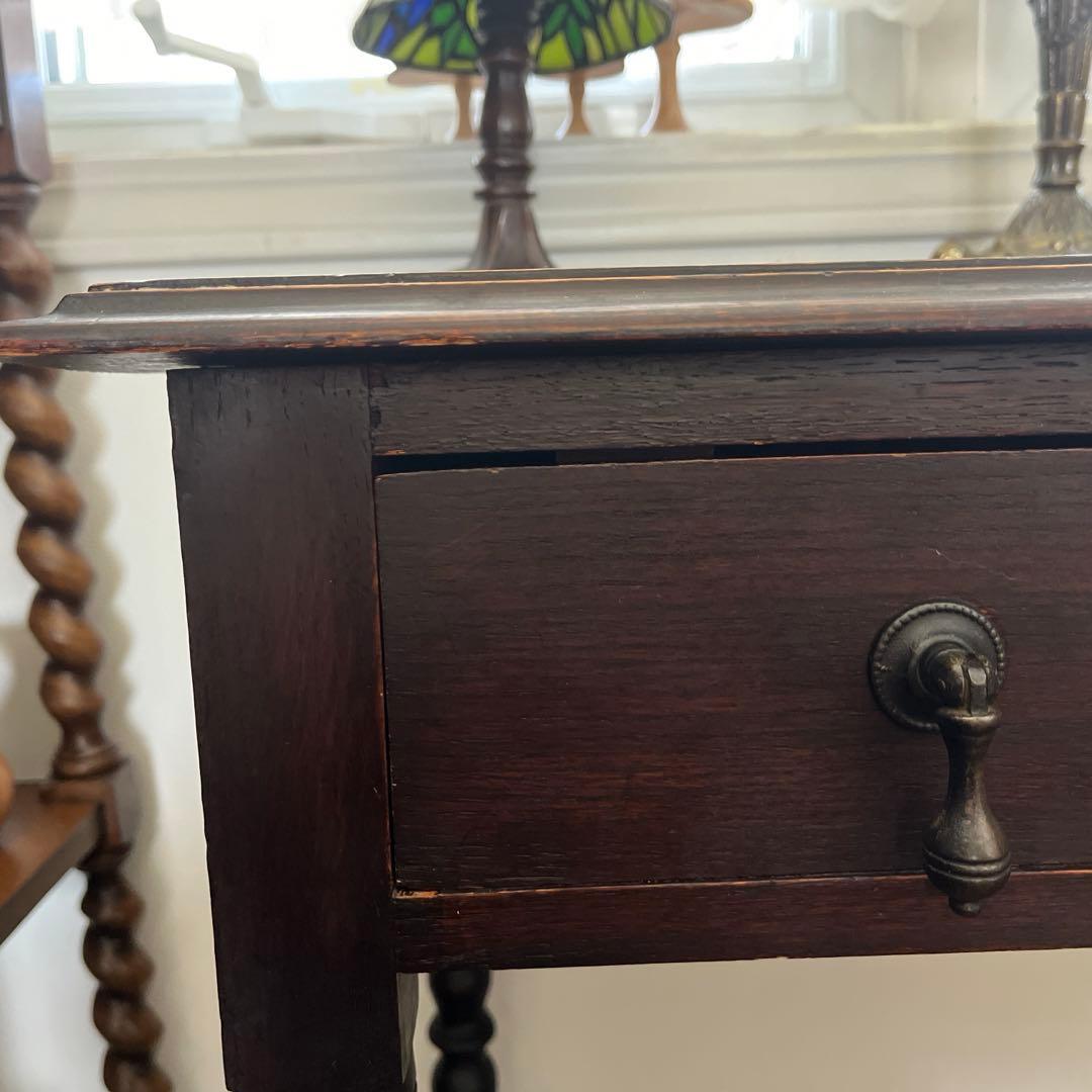 イギリス ホールテーブル ボールターンレッグ　アンティーク