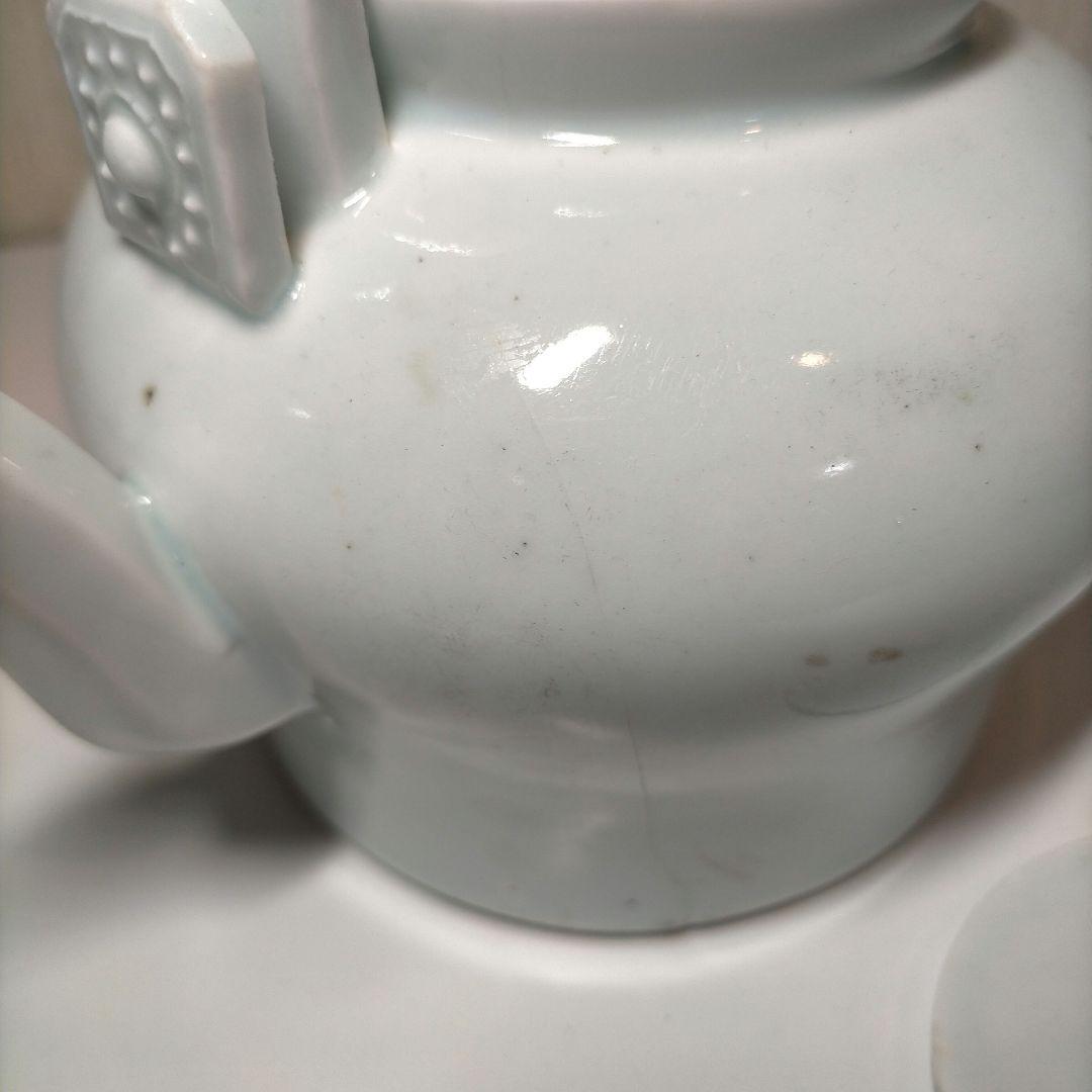 朝鮮古美術 　李朝白磁水注 　白磁提手水注