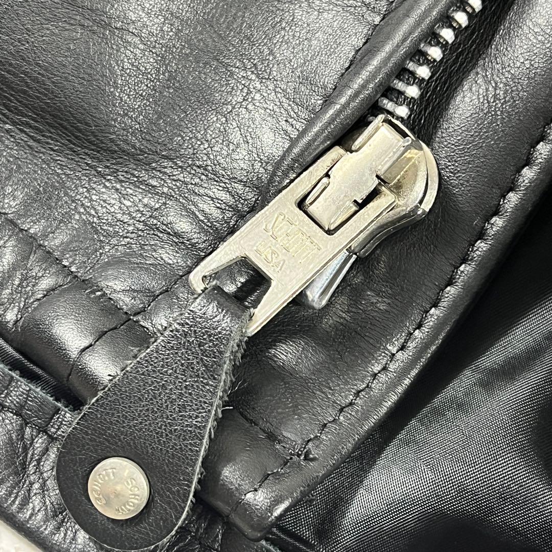 ✨極美品 ショット 641 ライダースジャケット 希少44 レザー 本革