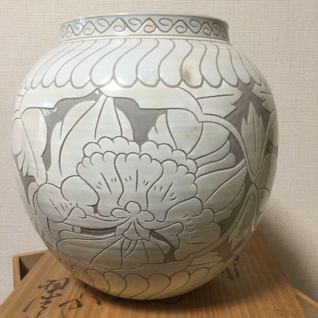 清水焼、平安翠浩銘、花瓶、置物