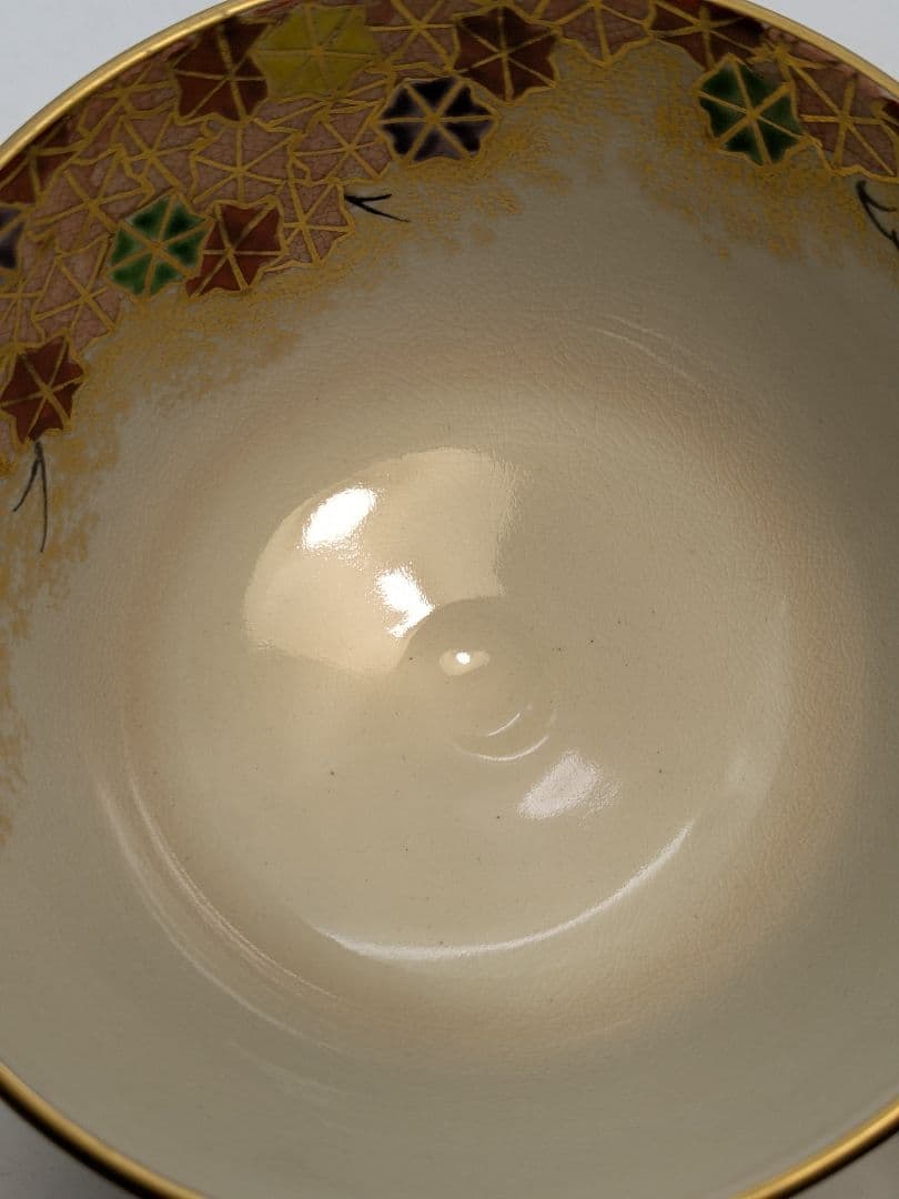 宮本翠浩 京焼 金彩色絵雲錦茶盌 合箱合布 抹茶碗 抹茶茶碗 茶道具 茶器 食器