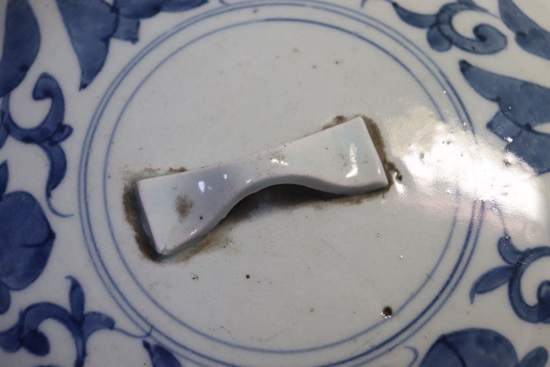 江戸　古伊万里　染付蓋物　アンティーク　送料込み1107