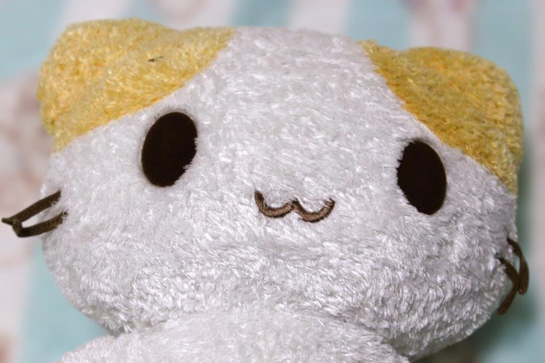 【超貴重】【美品】マシュマロみたいなふわふわにゃんこ ぬいぐるみ 平成レトロ