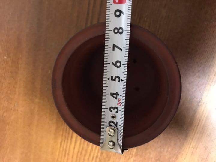 盆栽鉢　時代ミニ盆栽鉢常滑名工泥珠3つ足釘彫山水画朱泥ミニ盆栽鉢