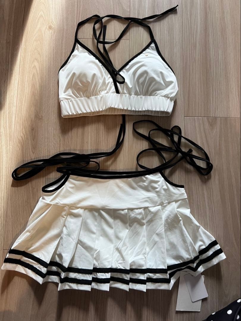 【即日発送】andmary Coco pleats swimwear ホワイト