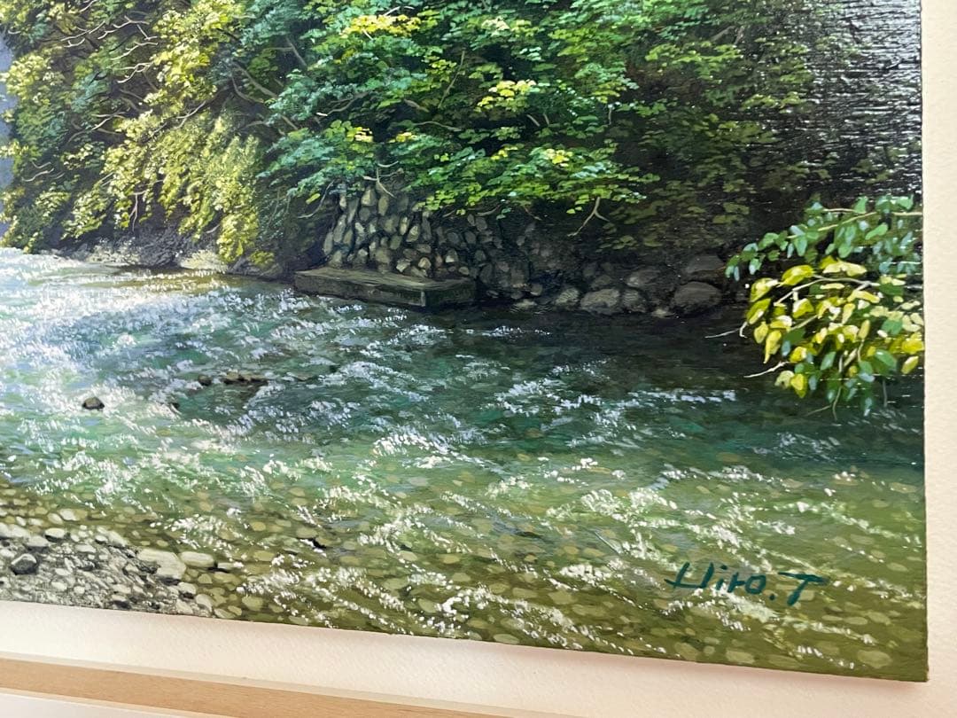 舘山浩丈　五月雨の後　油彩　F3 ・3号　写実　リアリズム　細密画　風景画