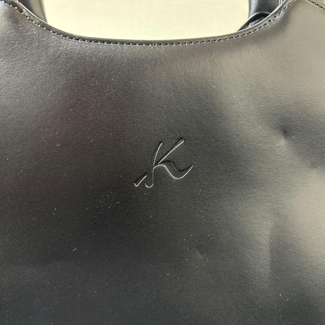 極美品♡kitamura フォーマルハンドバッグ　レザー　ブラック　お受験　式典
