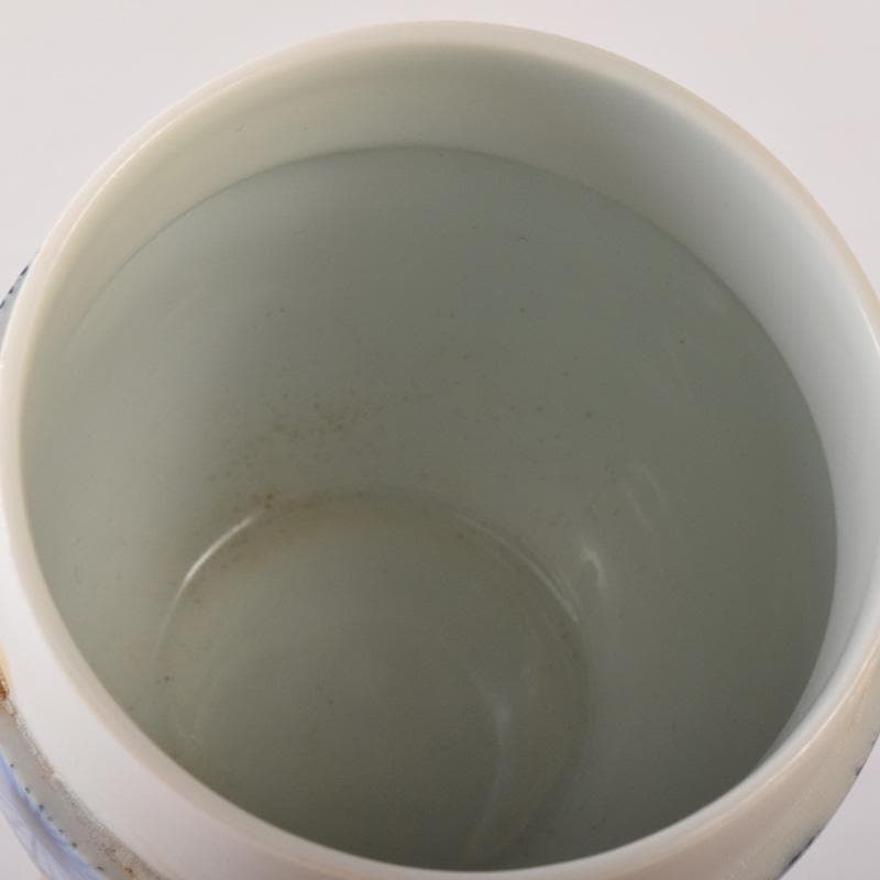 茶道具　陶楽造　染付　花文　棗　共箱　V　7841