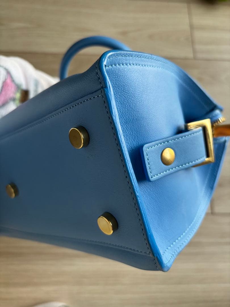 SAINT LAURENT ブルーハンドバッグ YSL