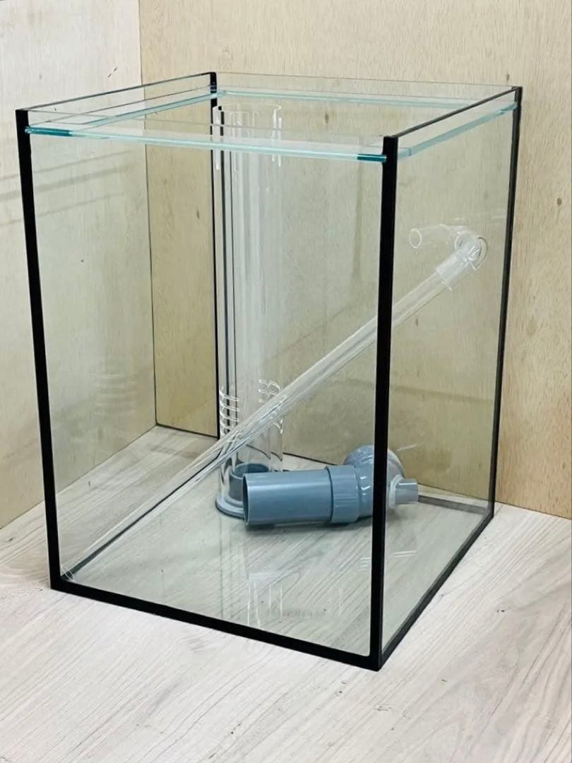 300×300×400オールガラスオーバーフロー水槽 フランジ付