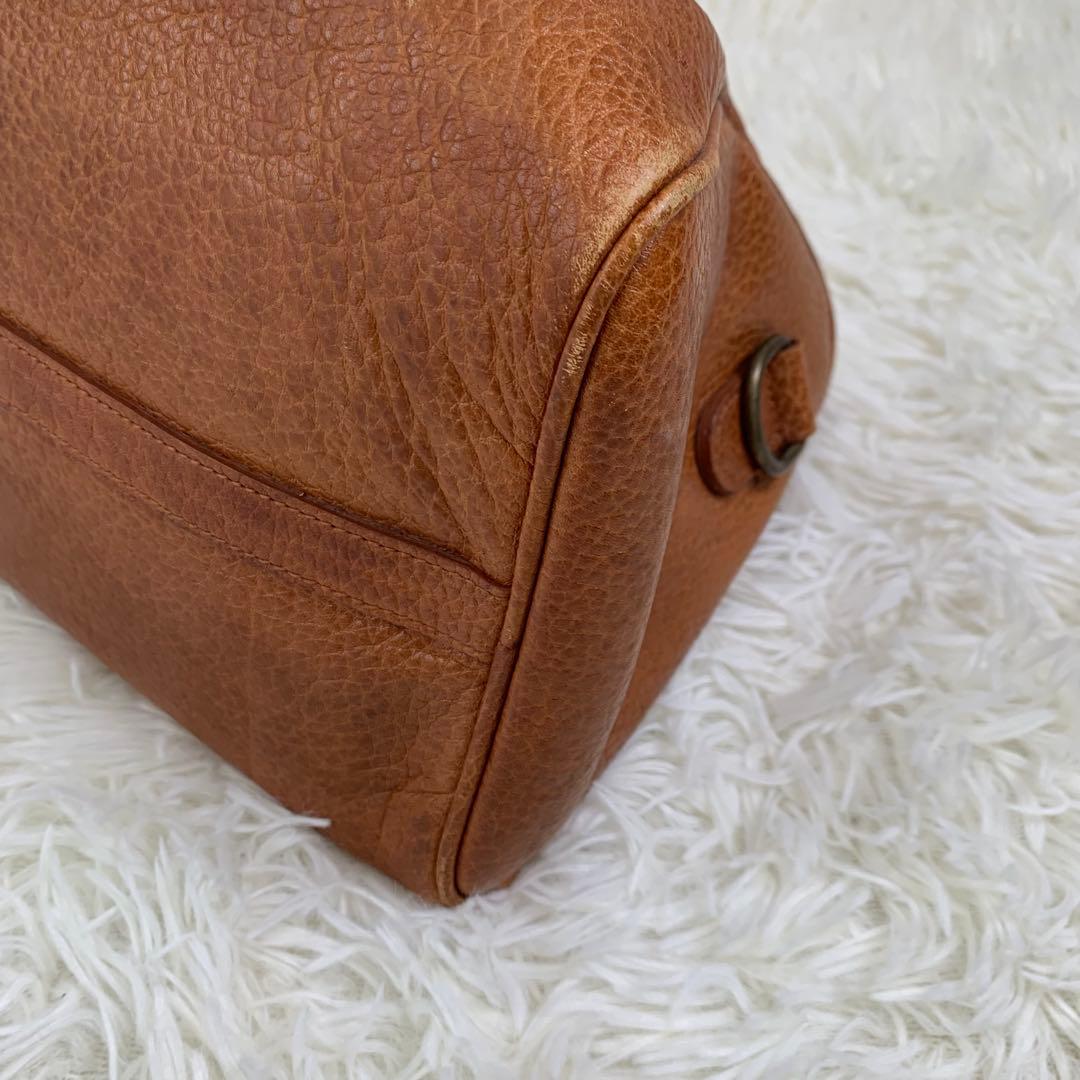 ポロラルフローレン　レザー　ハンドバック　ミニボストンバッグ　ブラウン