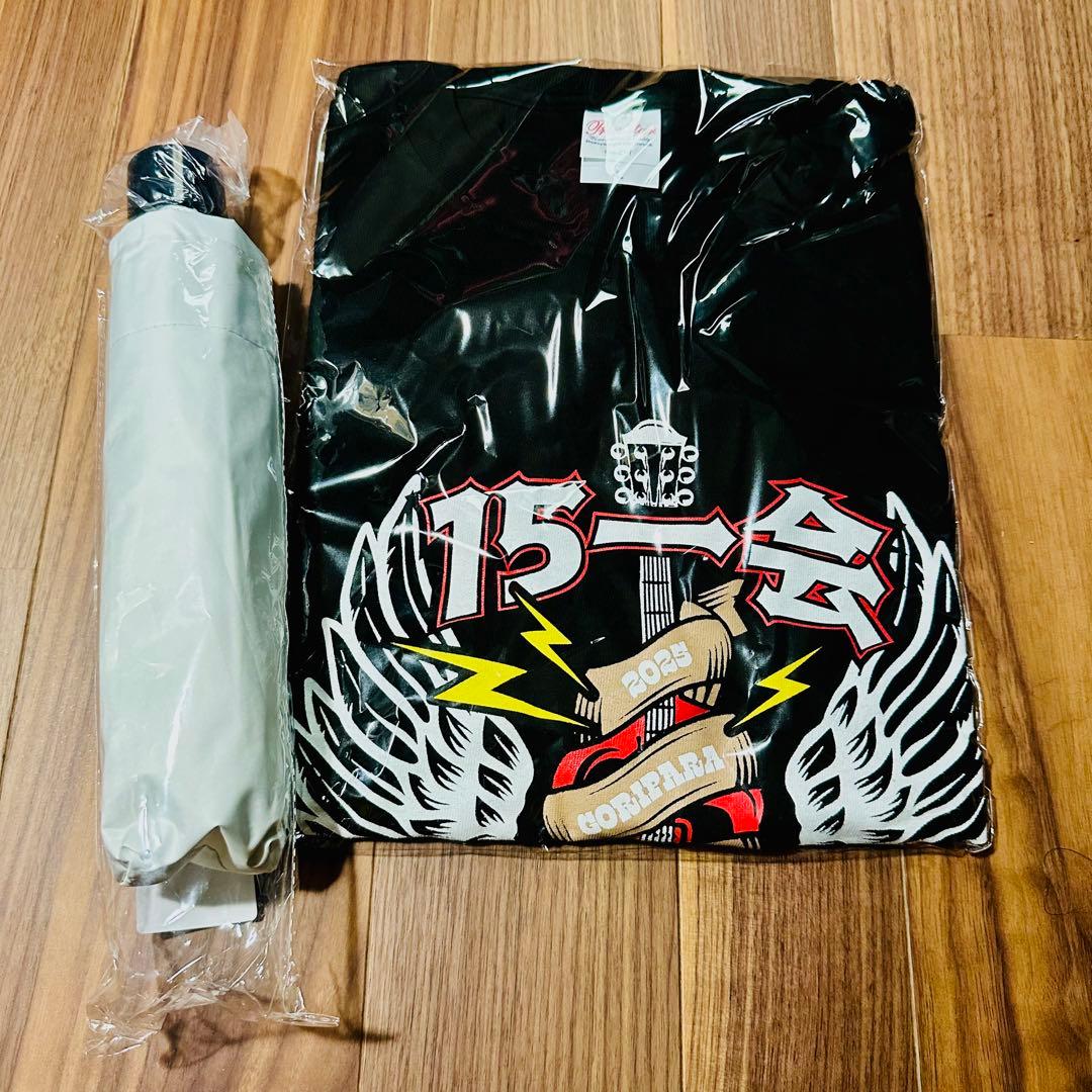 ゴリパラ見聞録　ゴリパラキャバレー　会場販売Tシャツ　日傘