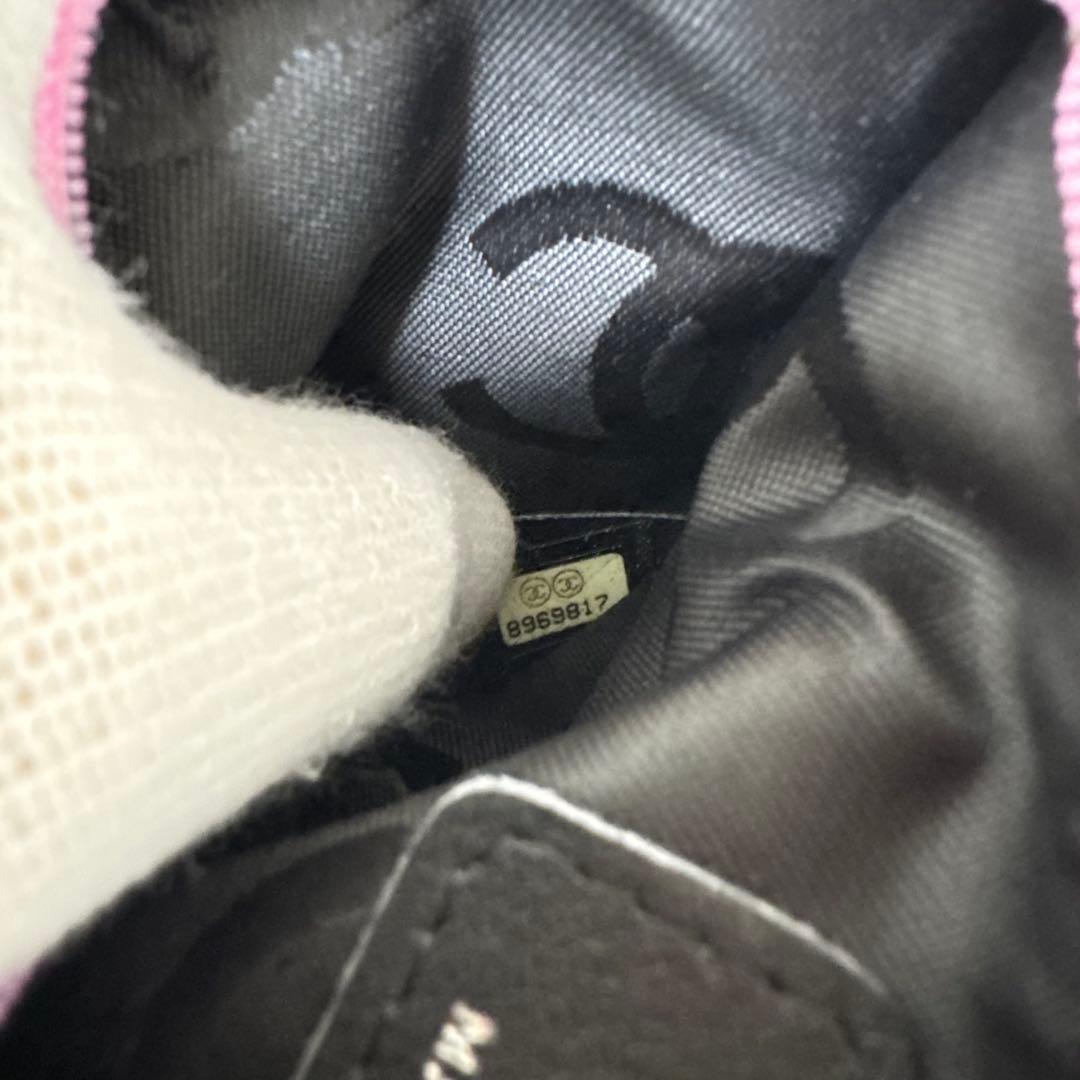 美品✨CHANEL ケース　ココマーク　レザー　ピンク　パープル