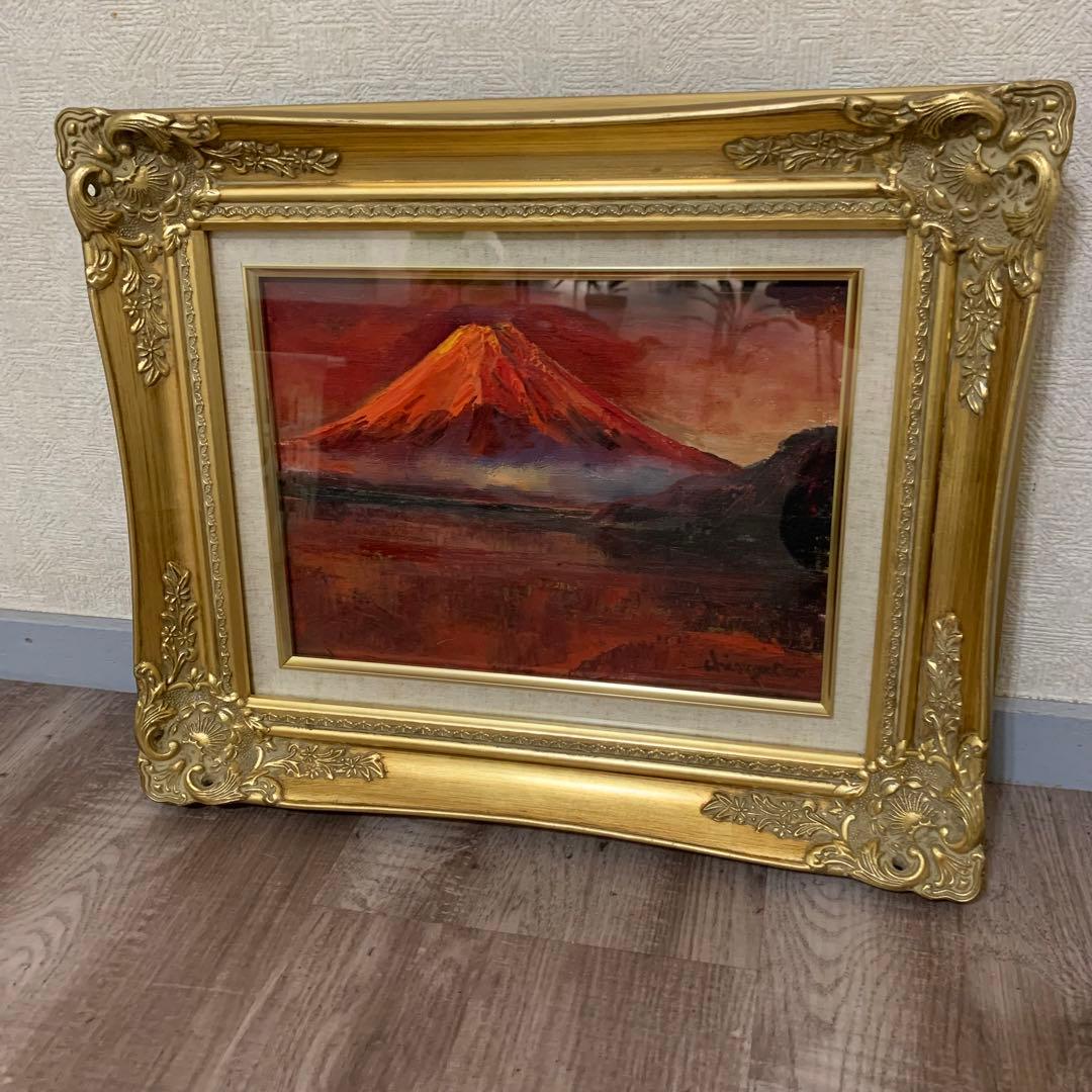 小野知久　油絵　赤富士