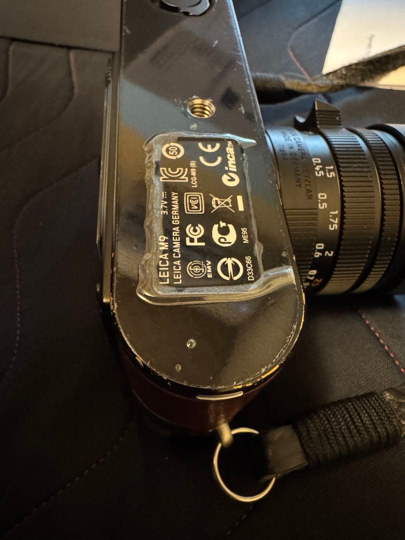 Leica M9ブラックペイント/カスタマイズレザーCCD交換対策済・保証書付