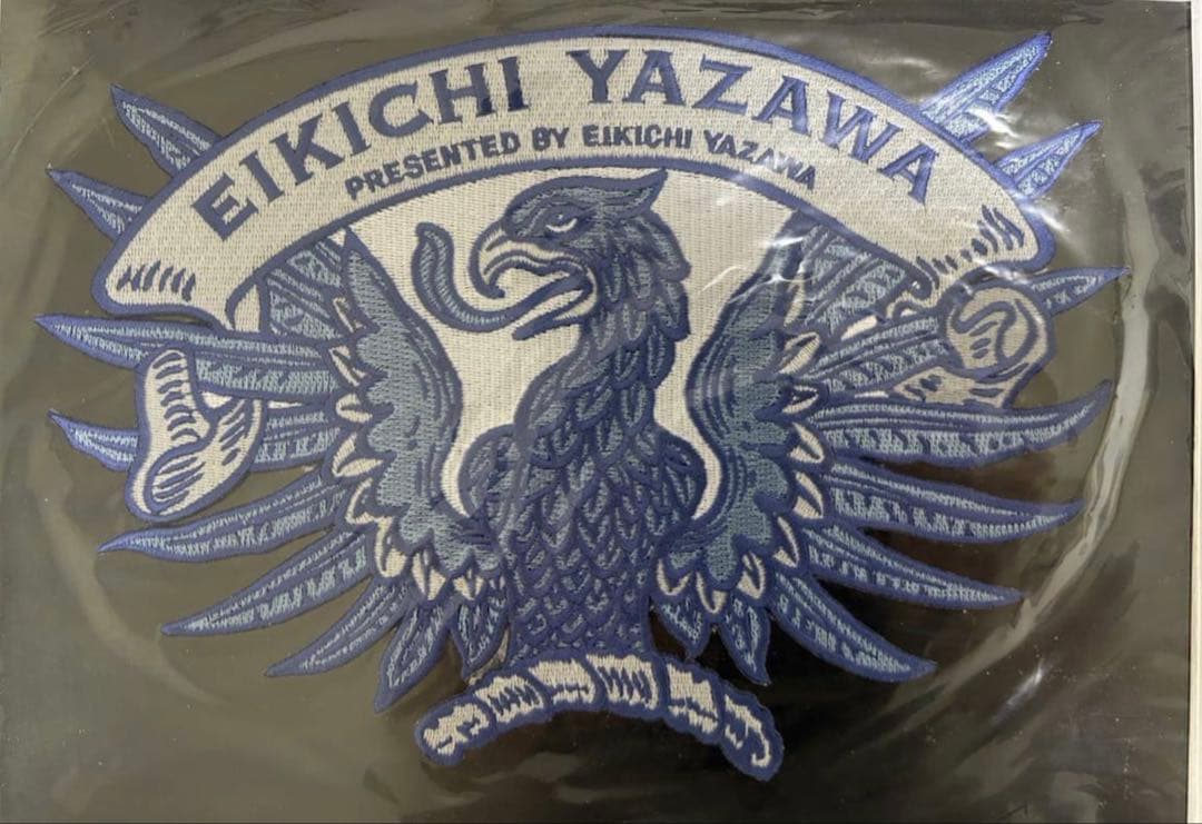 c*a様 劇レア　限定品　矢沢永吉　大判　刺繍ワッペン　フェニックス　ブルー