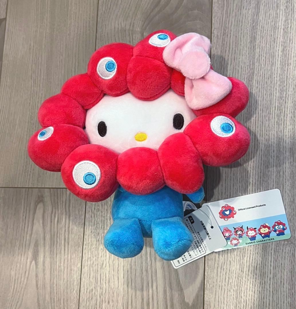 値引き不可　サンリオミャクミャク　ハローキティ ぬいぐるみ Mサイズ