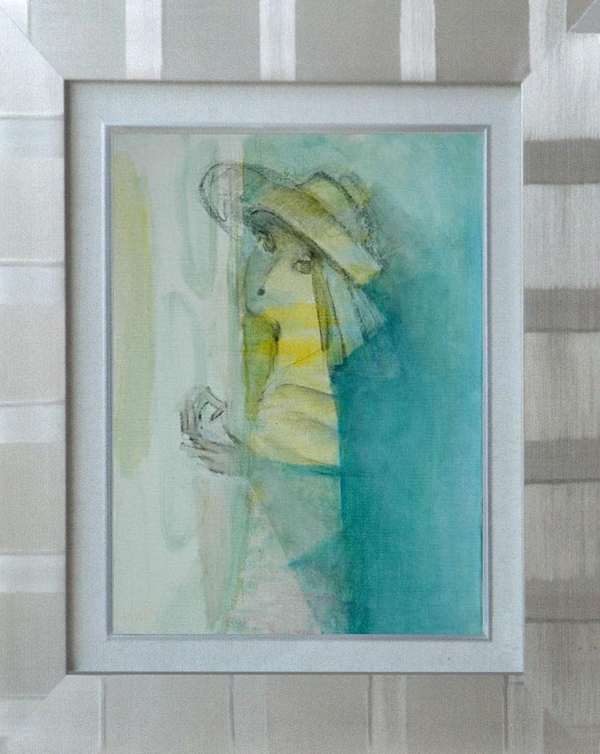 油絵 菅家令子 絵 絵画 インテリア F4-071012 人物 女性像