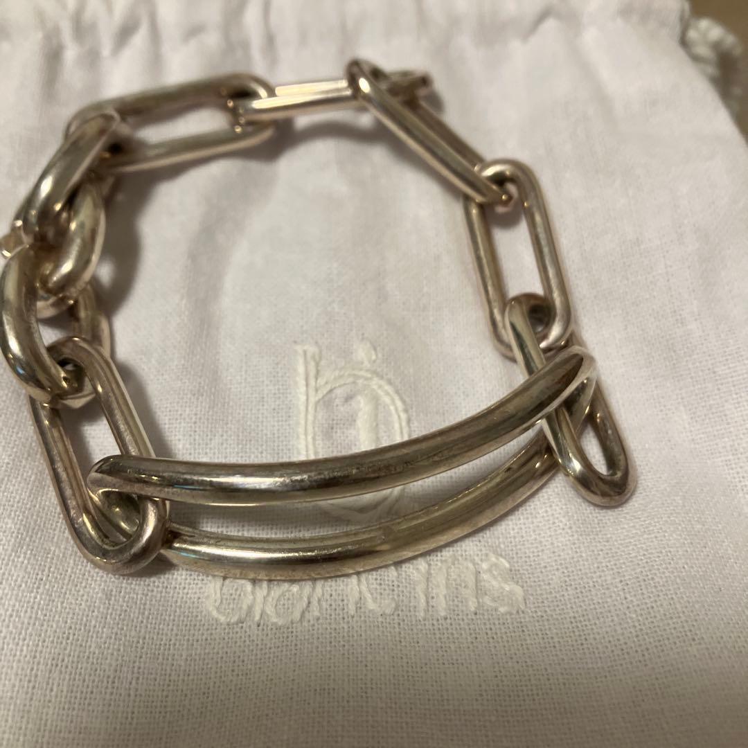 blanc iris シルバーチェーンブレスレット