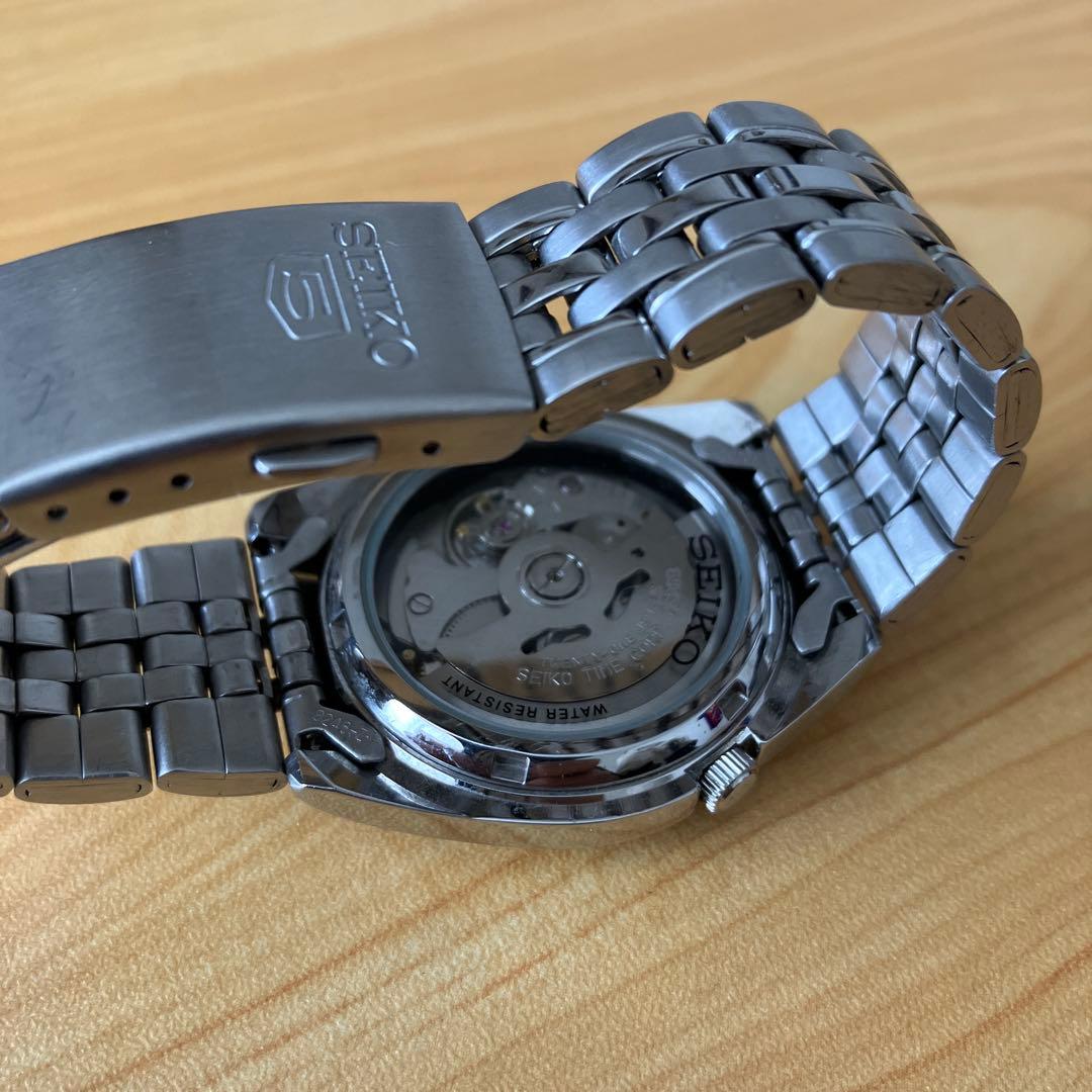 SEIKO 腕時計 セイコー5 メンズ白バックスケルトン自動巻き