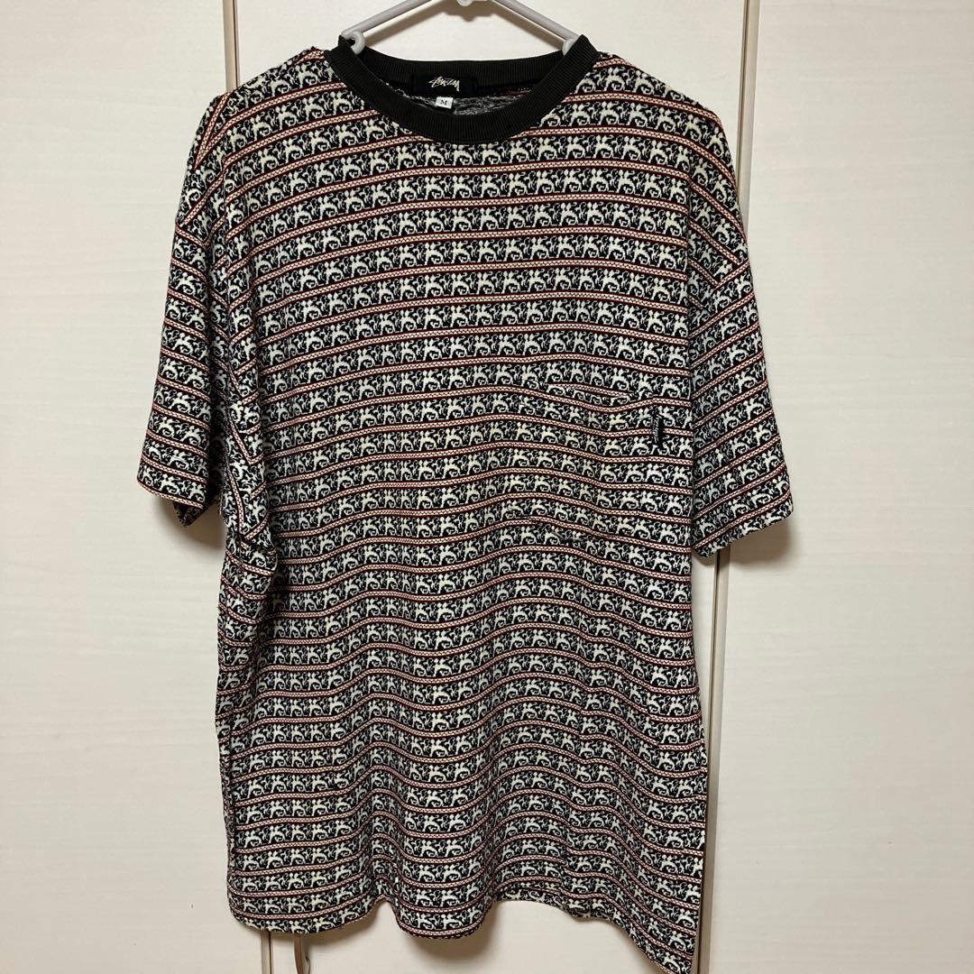 USA製 OLDステューシー Stussy 80's 総柄 ポケットTシャツ M