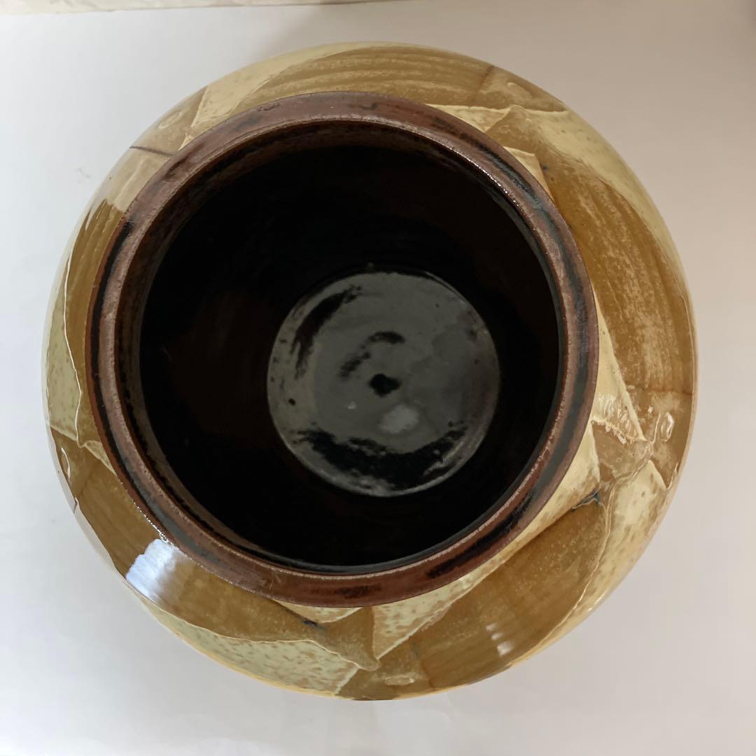 魚紋花瓶　京焼陶芸家「新開寛山」作