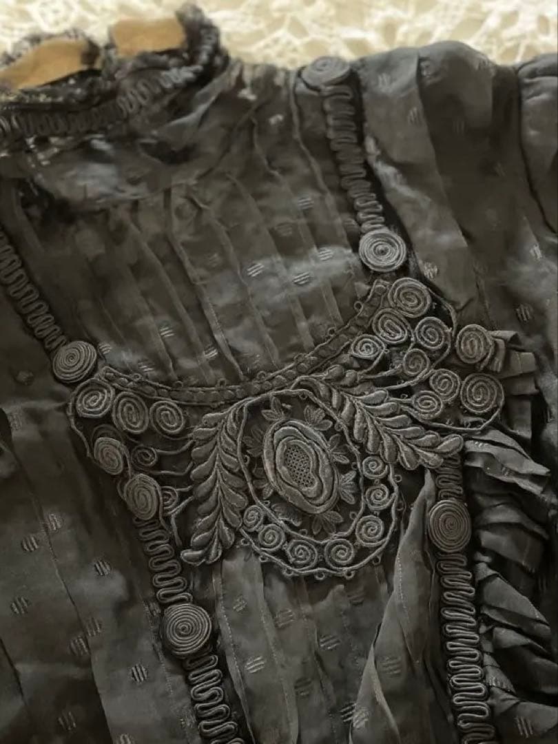 ♡ヴィクトリア朝 シルク ボディス♡フランスアンティークブラウス