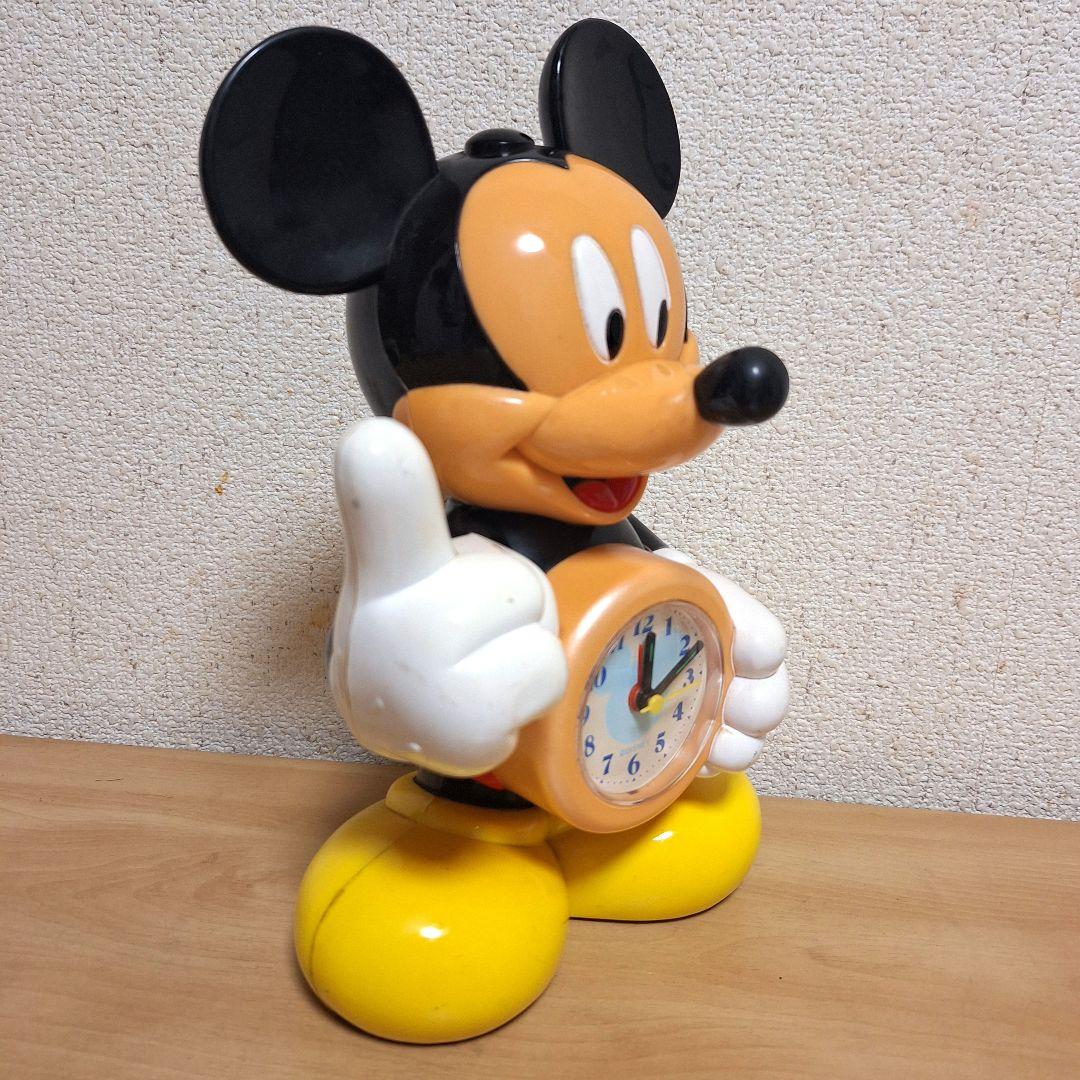 ミッキーマウス 目覚まし時計　置き時計　ディズニー　昭和レトロ　置き時計　動作品
