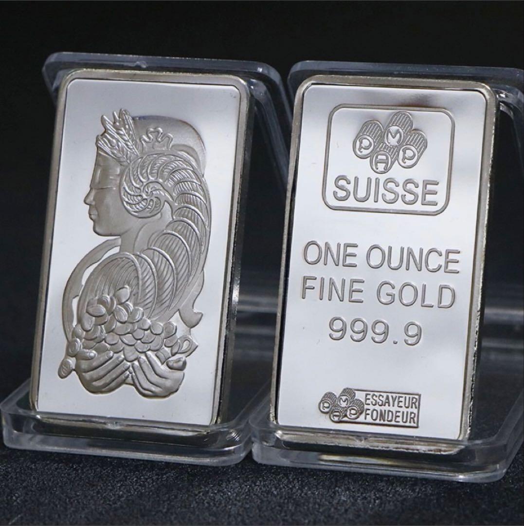 極美品 【限定品】スイス連邦記念硬貨 四角形バー 大型銀貨 1オンス