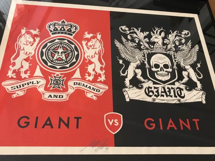 レア！Shepard Fairey(OBEY)xMike Giant サイン入り